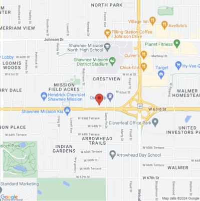 Map to Rebuild Chiropractic + Strength in Overland Park, KS